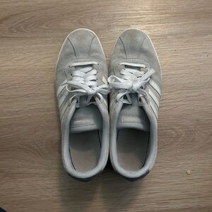 adidas Light Gray Suede Sneakers